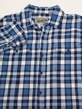 Schott Bros Shirt Mens Medium Plaid Button Down Long Sleeve Workwear lightweight